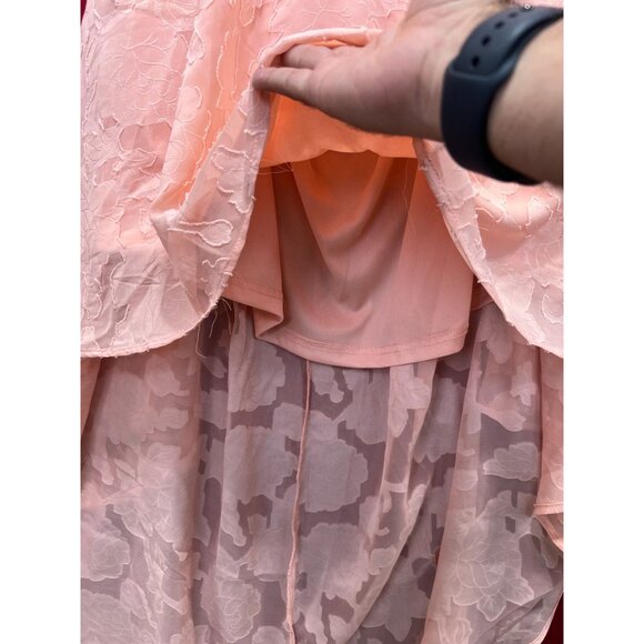 Rue 21 - Women's Summer Sleeveless High Low Hem Ruffle Dress - Pink - 2X - Picture 16 of 16